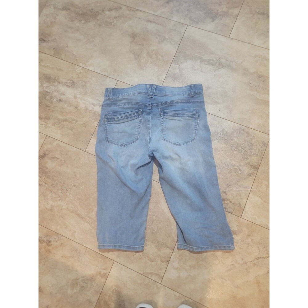 Democracy "Ab Solution" Light Blue Skimmer Jean Denim Shorts Capris Size 2